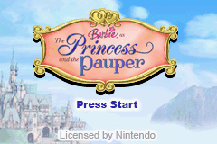 Barbie as the Princess and the Pauper screenshot 3 for GameBoy Advance